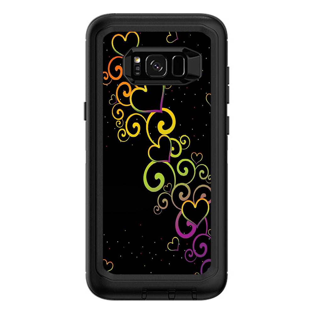  Trail Of Glowing Hearts Otterbox Defender Samsung Galaxy S8 Plus Skin