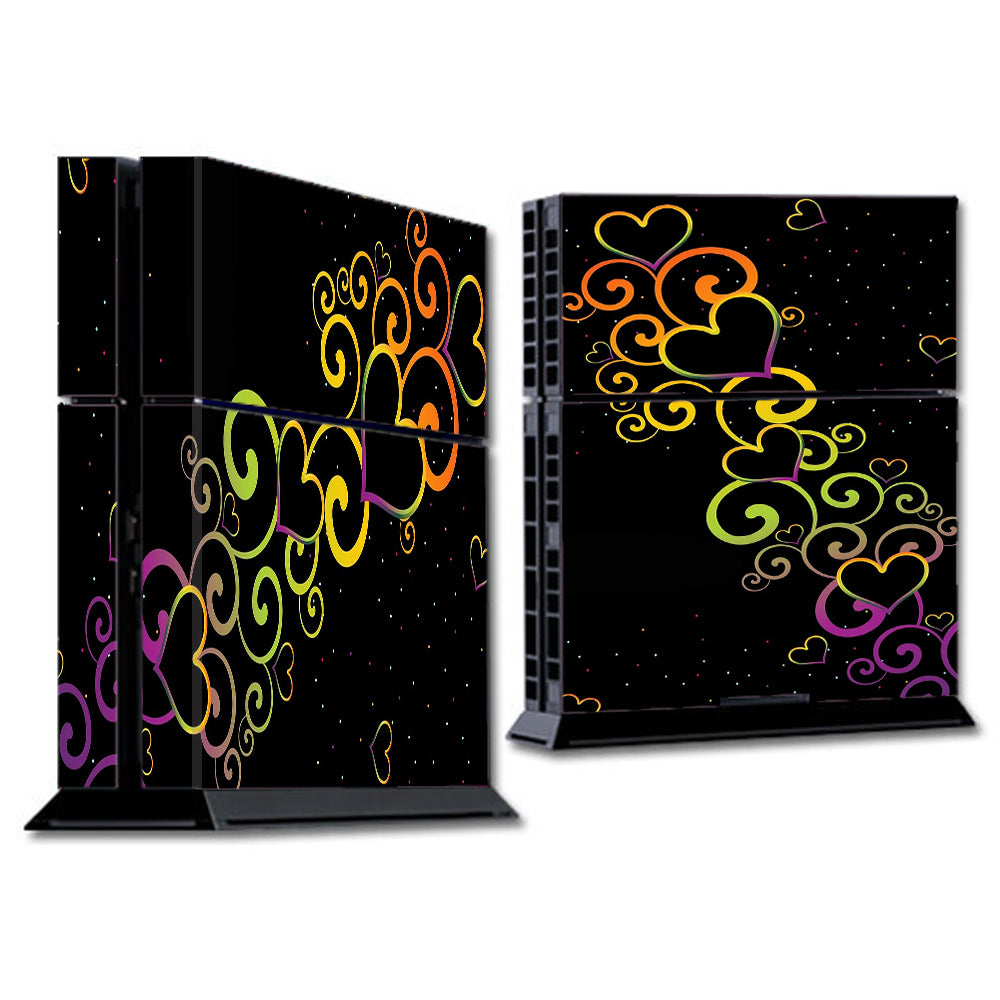  Trail Of Glowing Hearts Sony Playstation PS4 Skin