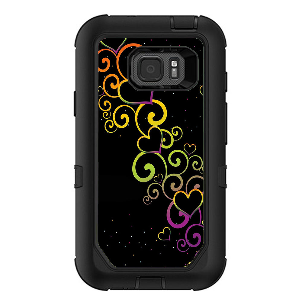  Trail Of Glowing Hearts Otterbox Defender Samsung Galaxy S7 Active Skin