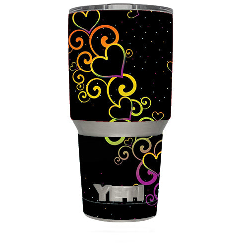  Trail Of Glowing Hearts Yeti 30oz Rambler Tumbler Skin