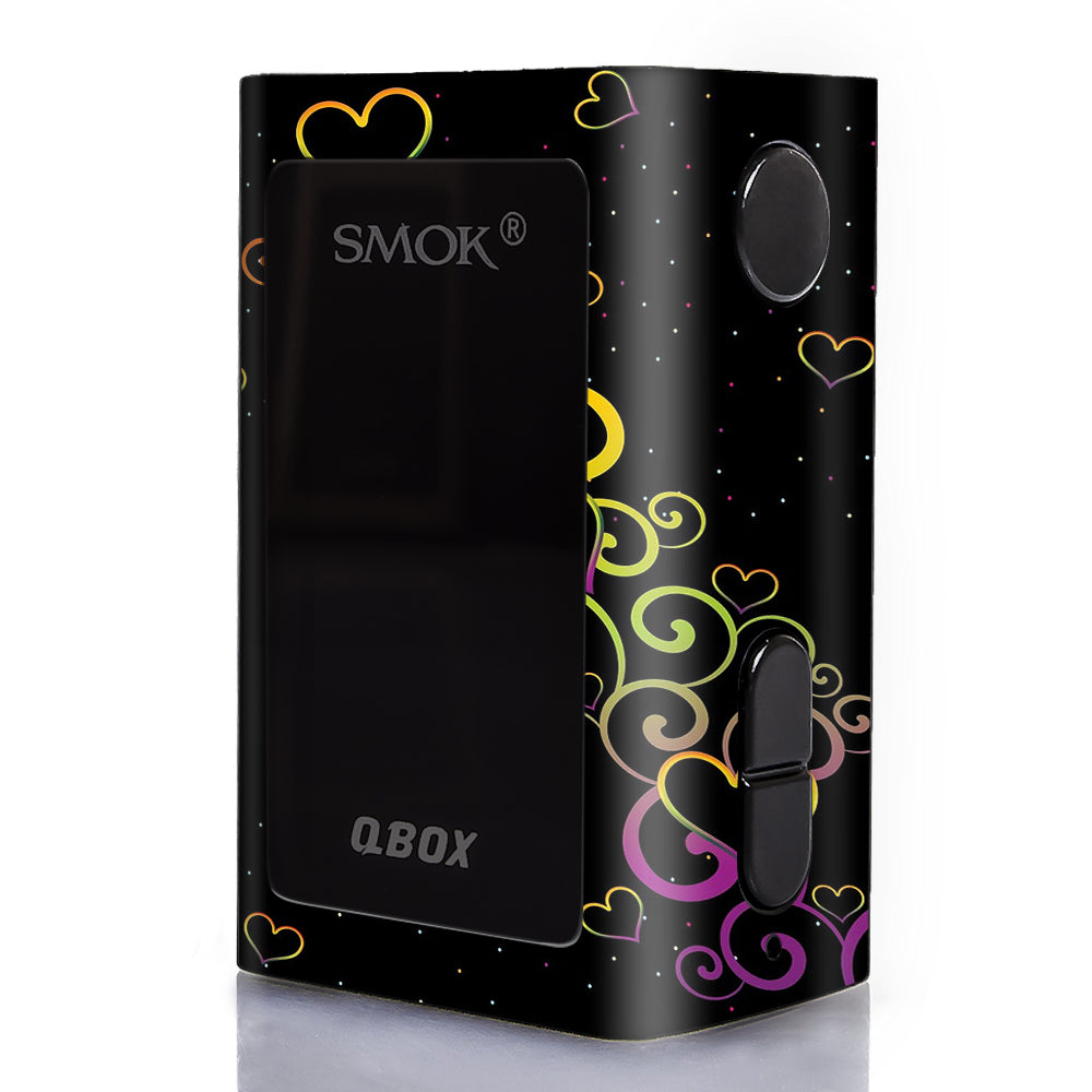  Trail Of Glowing Hearts Smok Q-Box Skin