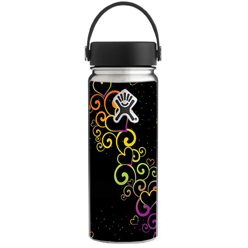  Trail Of Glowing Hearts Hydroflask 18oz Wide Mouth Skin