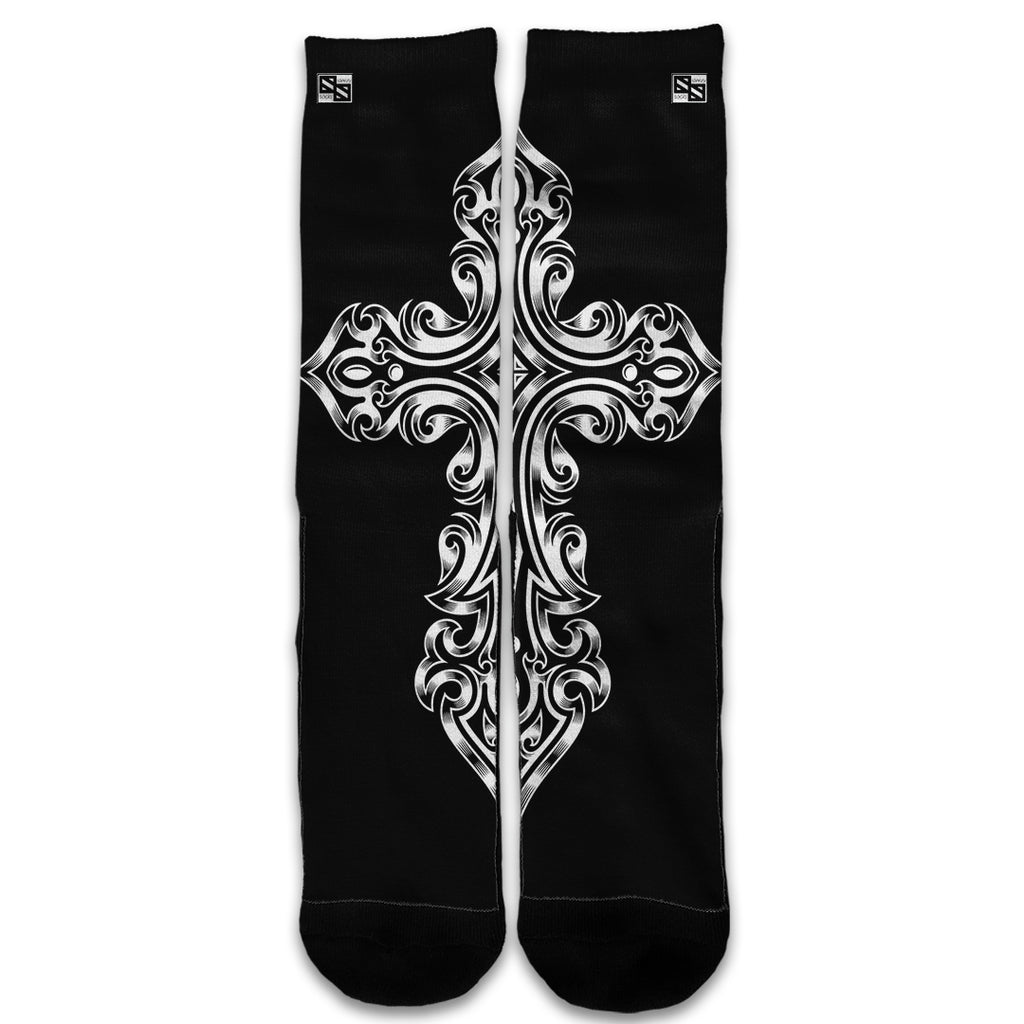  Tribal Celtic Cross Universal Socks