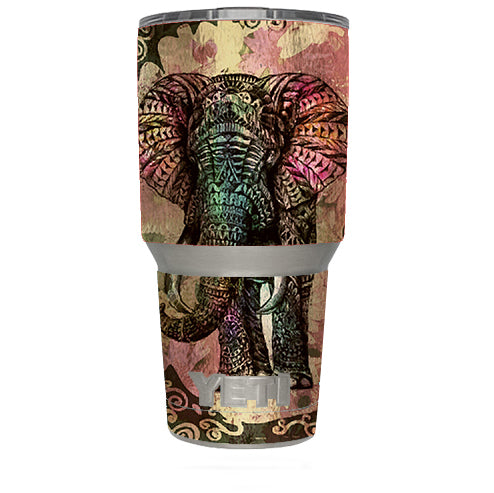  Tribal Elephant With Tusks Yeti 30oz Rambler Tumbler Skin