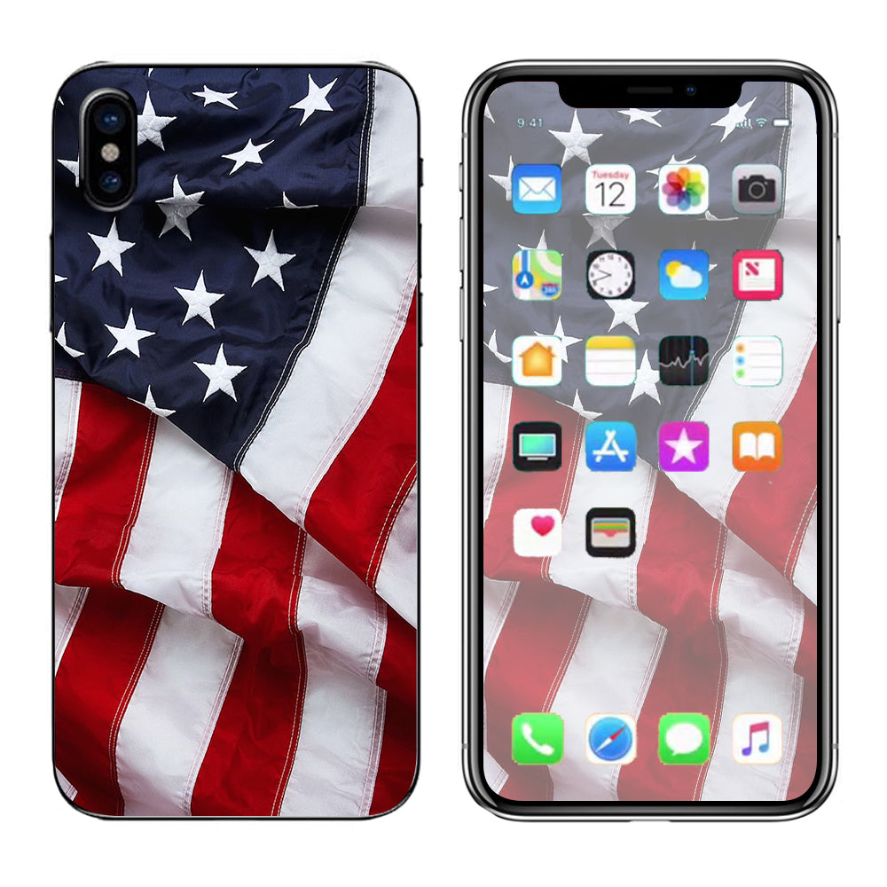  Us Flag, America Proud Apple iPhone X Skin