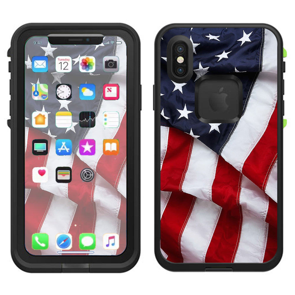  Us Flag, America Proud Lifeproof Fre Case iPhone X Skin