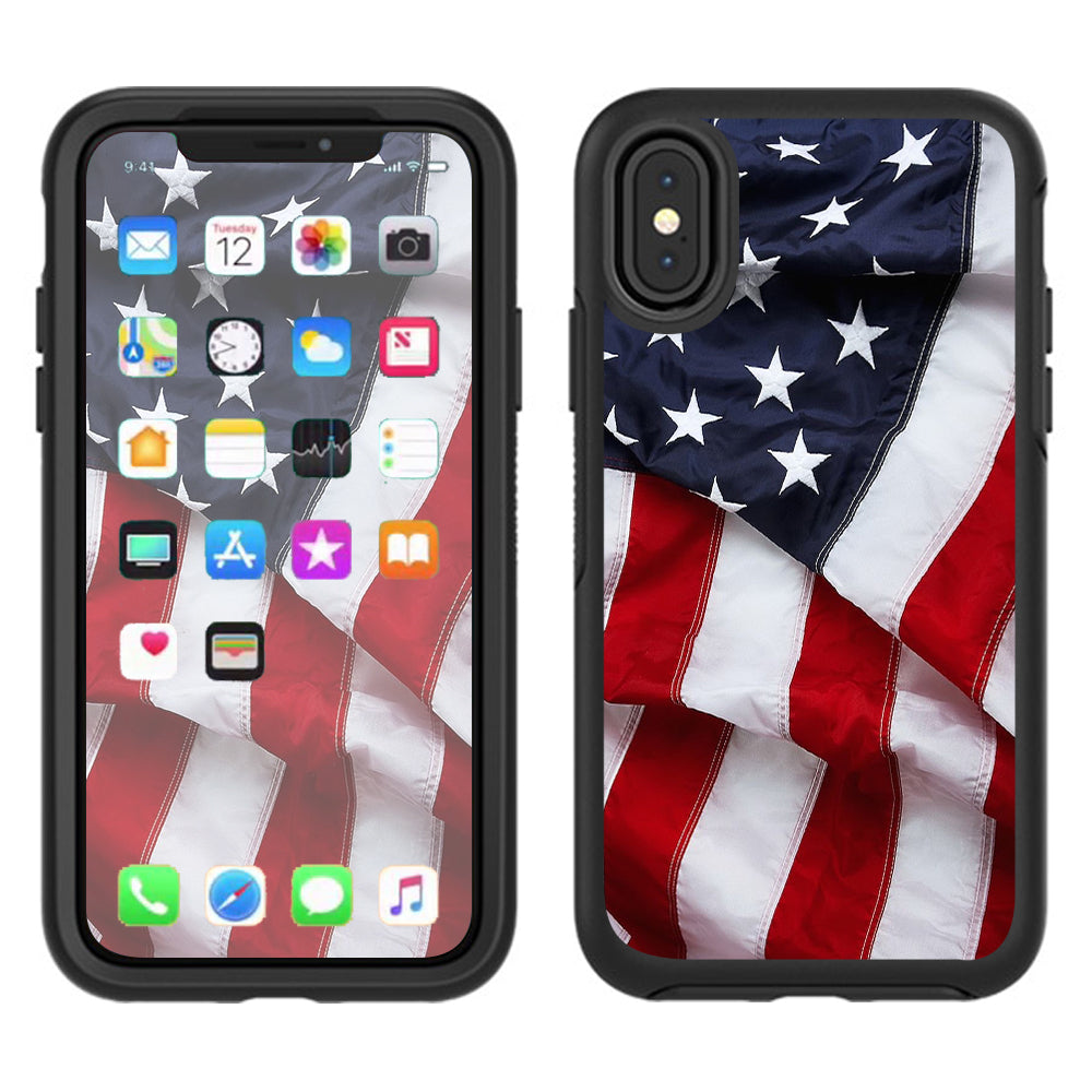  Us Flag, America Proud Otterbox Defender Apple iPhone X Skin
