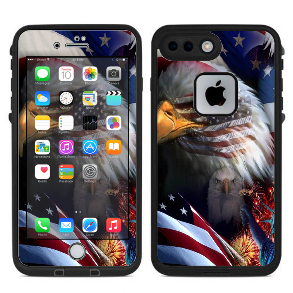  Usa Bald Eagle In Flag Lifeproof Fre iPhone 7 Plus or iPhone 8 Plus Skin