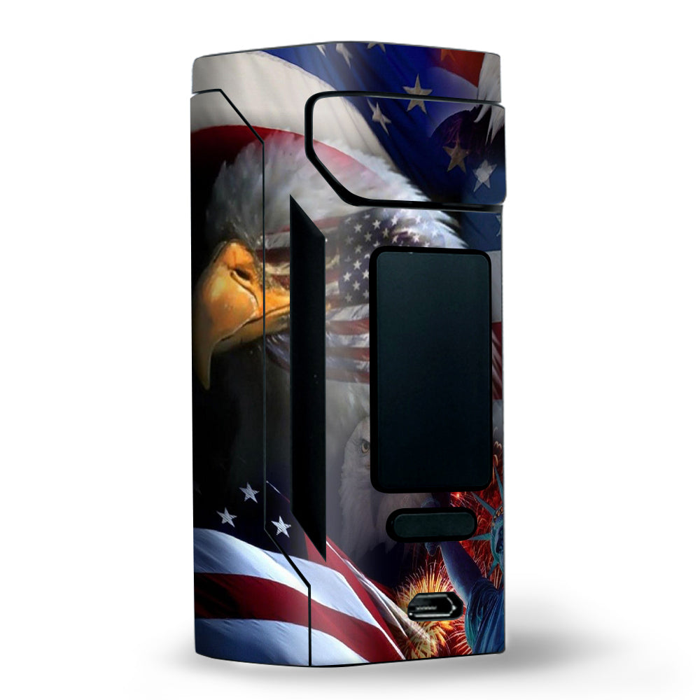  Usa Bald Eagle In Flag Wismec RX2 20700 Skin