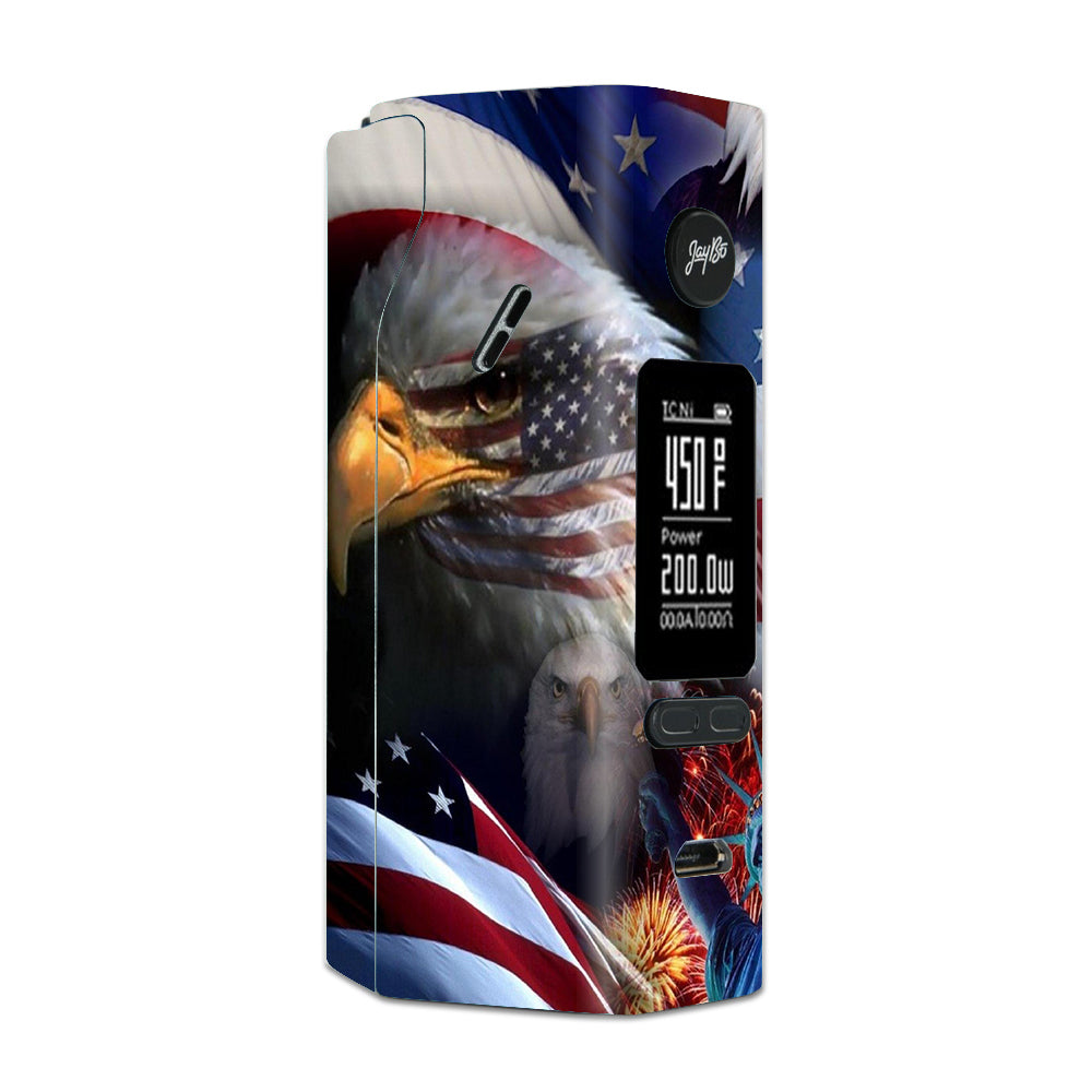  Usa Bald Eagle In Flag Wismec Reuleaux RX 2/3 combo kit Skin