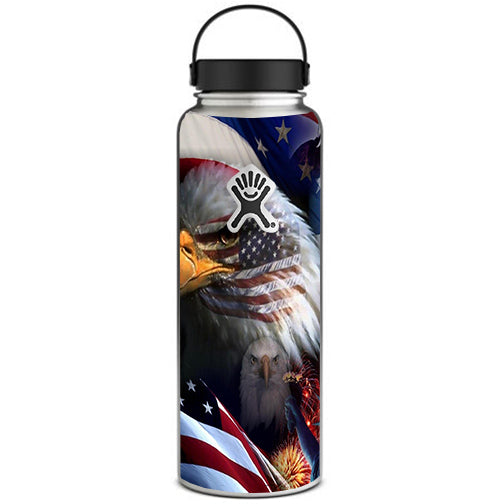  Usa Bald Eagle In Flag Hydroflask 40oz Wide Mouth Skin