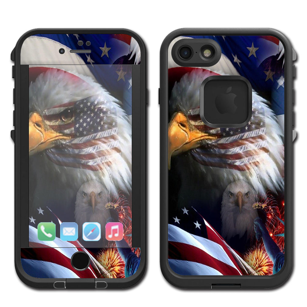  Usa Bald Eagle In Flag Lifeproof Fre iPhone 7 or iPhone 8 Skin