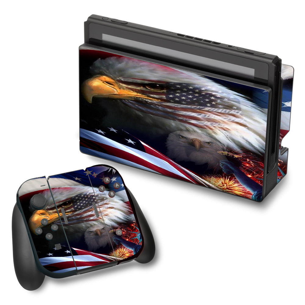  Usa Bald Eagle In Flag Nintendo Switch Skin