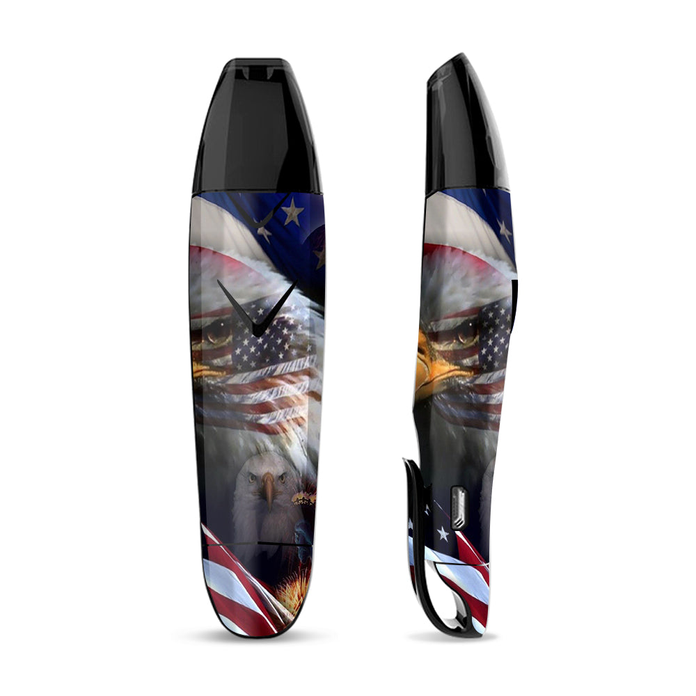 Skin Decal Vinyl Wrap for Suorin Vagon  Vape / USA Bald Eagle in Flag