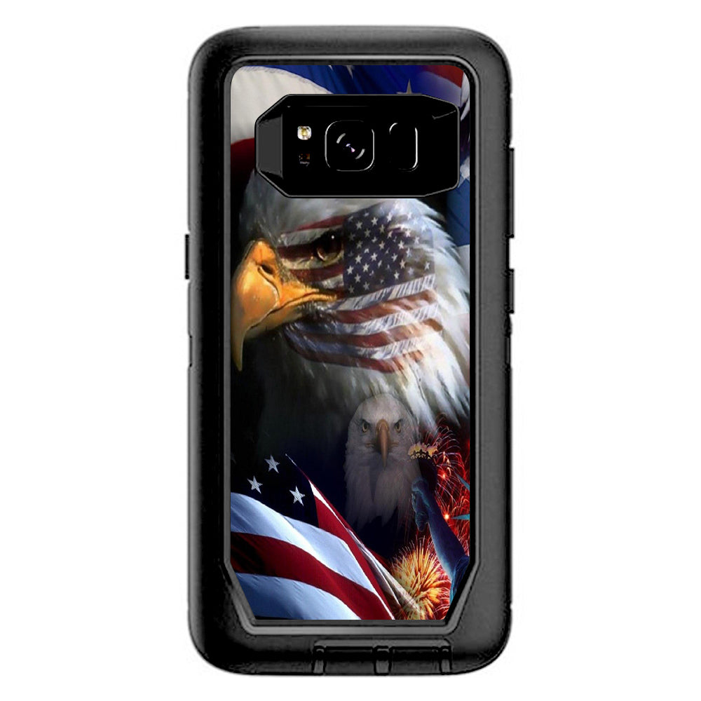  Usa Bald Eagle In Flag Otterbox Defender Samsung Galaxy S8 Skin