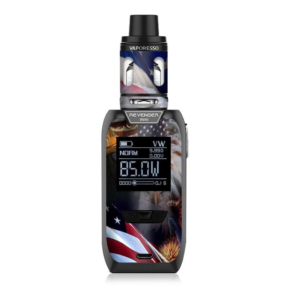  Usa Bald Eagle In Flag Vaporesso Revenger Mini 85w Skin