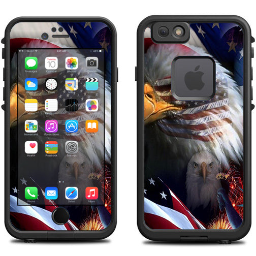  Usa Bald Eagle In Flag Lifeproof Fre iPhone 6 Skin