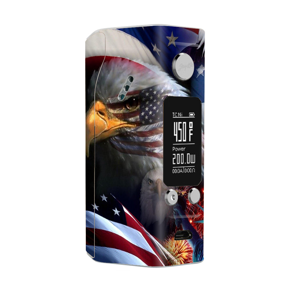  Usa Bald Eagle In Flag Wismec Reuleaux RX200S Skin