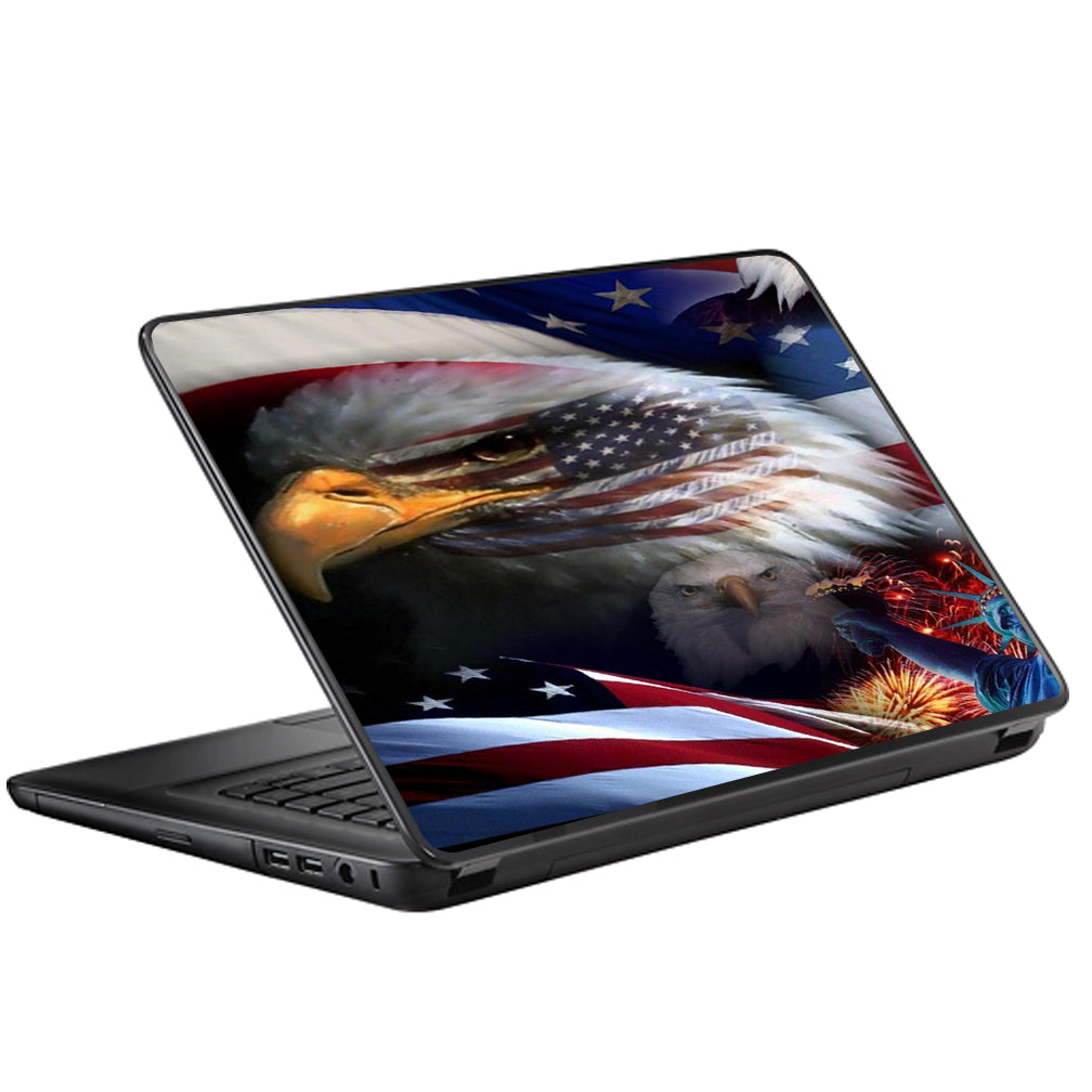  Usa Bald Eagle In Flag Universal 13 to 16 inch wide laptop Skin