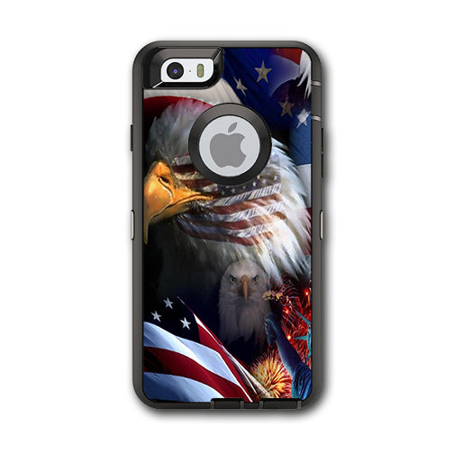  Usa Bald Eagle In Flag Otterbox Defender iPhone 6 Skin