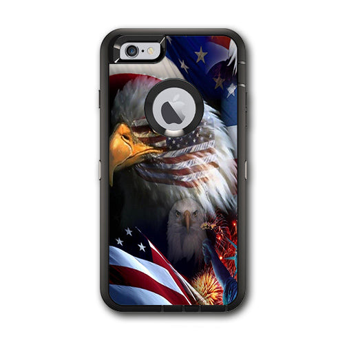  Usa Bald Eagle In Flag Otterbox Defender iPhone 6 PLUS Skin