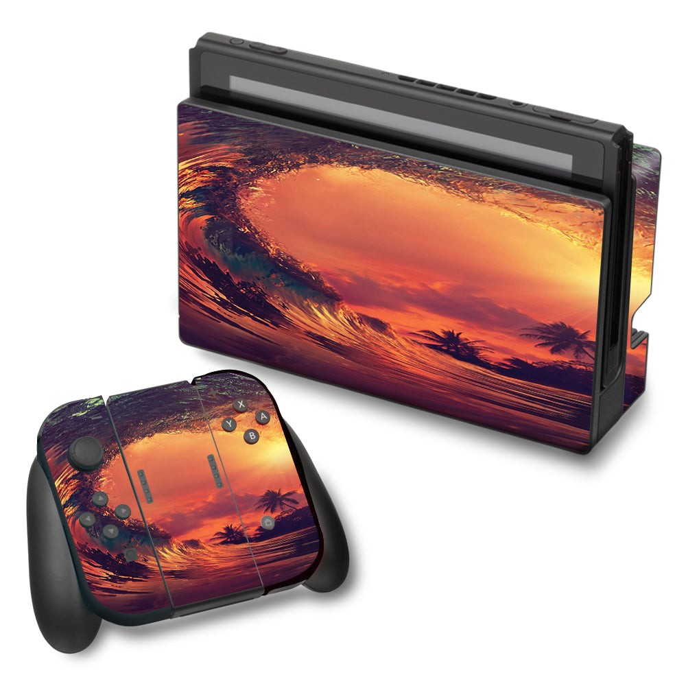  Sunset Through A Tube, Barrel Ride Nintendo Switch Skin