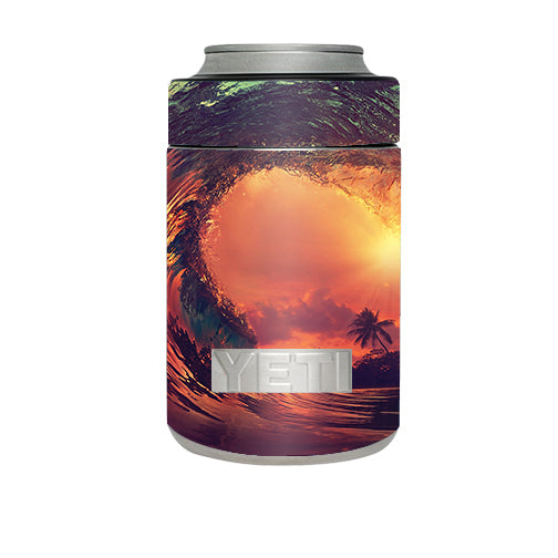  Sunset Through A Tube, Barrel Ride Yeti Rambler Colster Skin