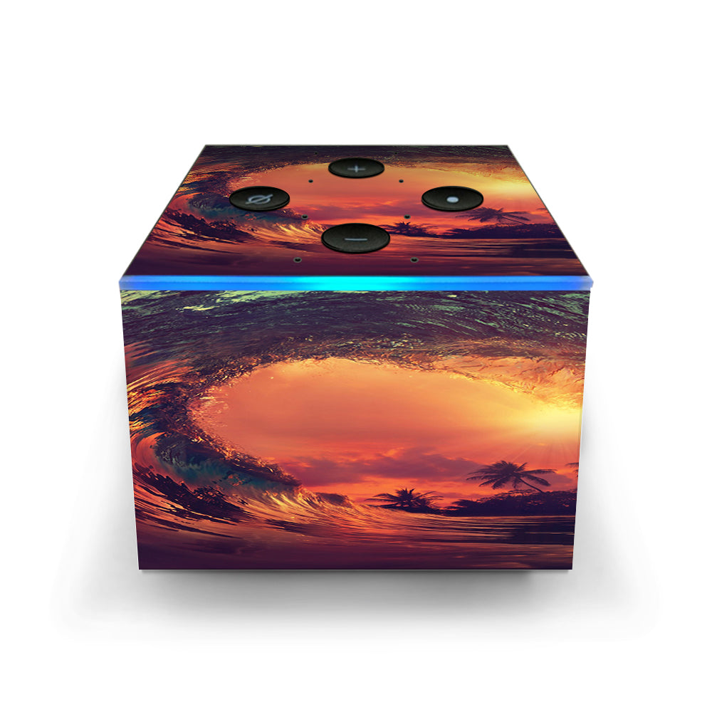  Sunset Through A Tube, Barrel Ride Amazon Fire TV Cube Skin