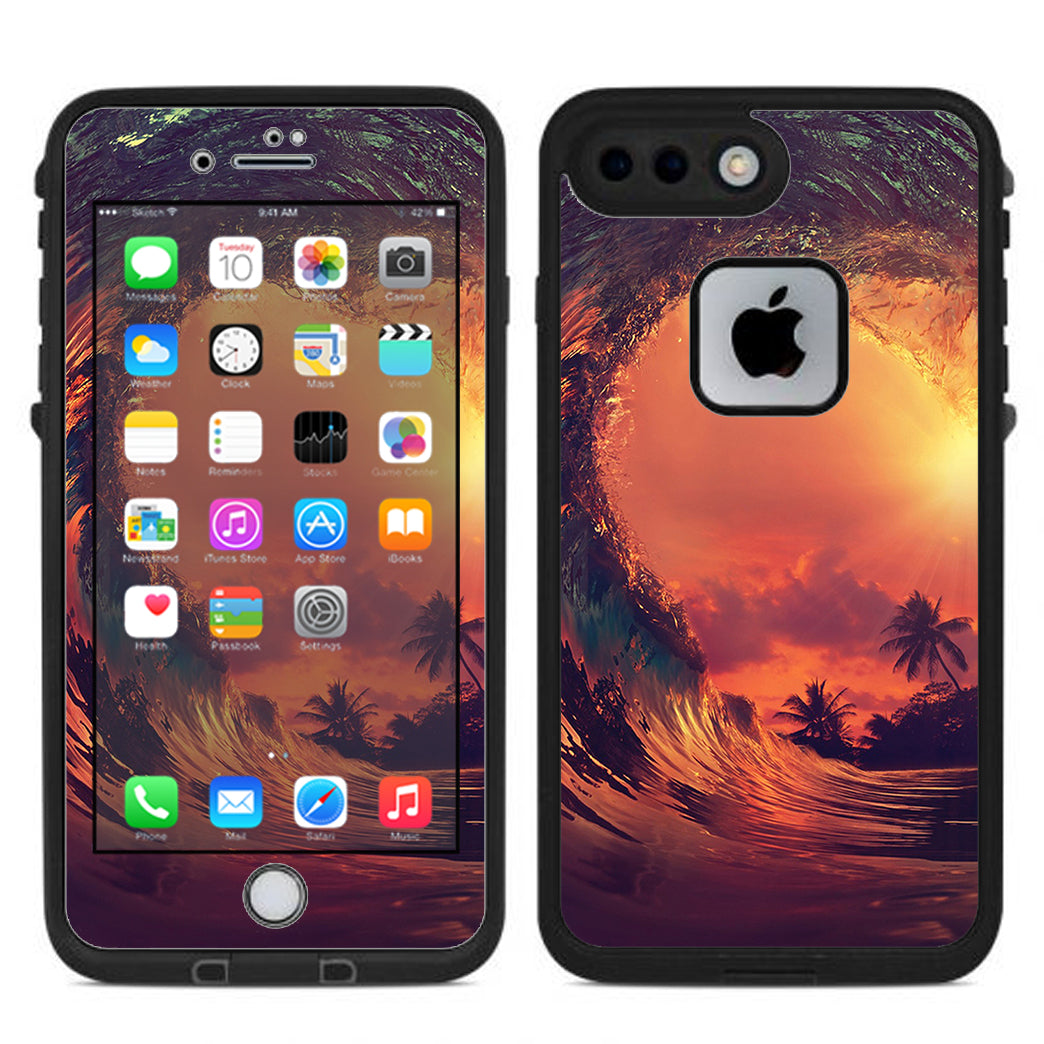 Skin (autocollant) Pour Coque Lifeproof Fre IPhone 7 - Motif Bois Acajou - Neuf