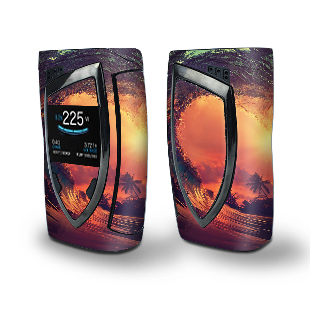 Skin Decal Vinyl Wrap for Smok Devilkin Kit 225w Vape (includes TFV12 Prince Tank Skins) skins cover/ Sunset through a Tube, Barrel ride