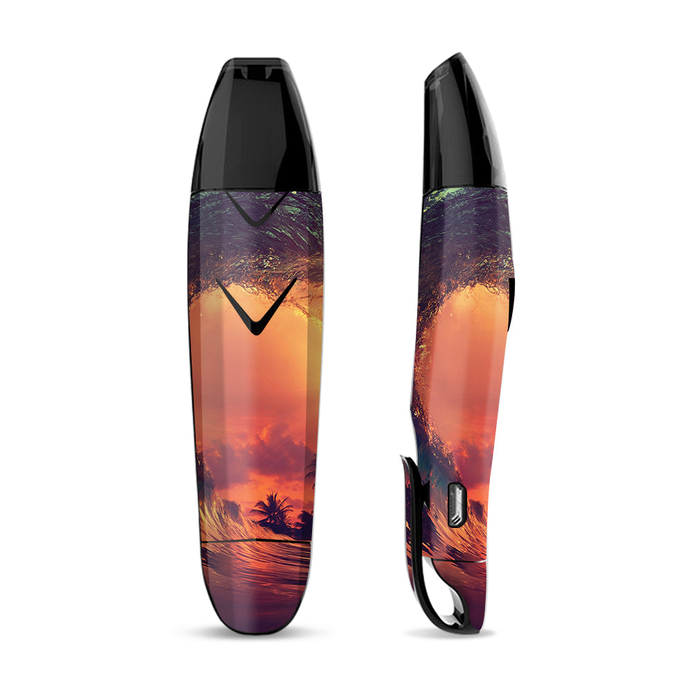 Skin Decal Vinyl Wrap for Suorin Vagon  Vape / Sunset through a Tube, Barrel ride