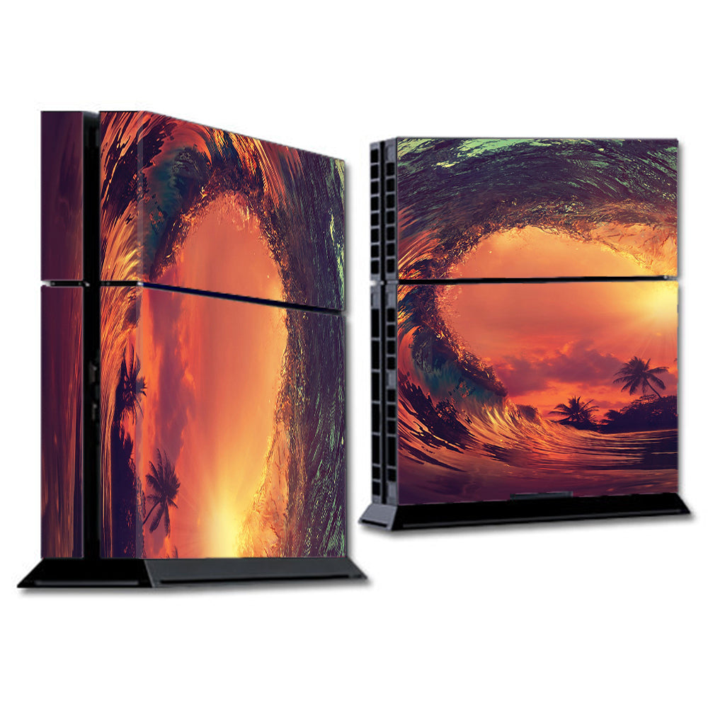  Sunset Through A Tube, Barrel Ride Sony Playstation PS4 Skin