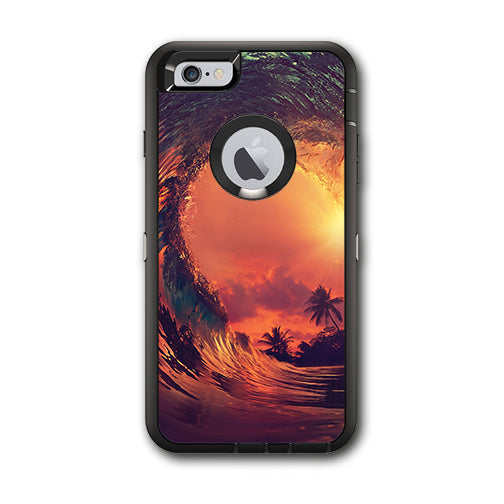  Sunset Through A Tube, Barrel Ride Otterbox Defender iPhone 6 PLUS Skin
