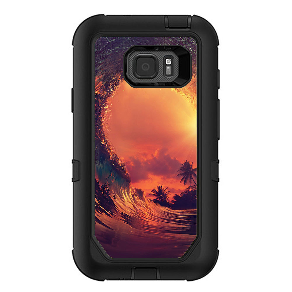  Sunset Through A Tube, Barrel Ride Otterbox Defender Samsung Galaxy S7 Active Skin