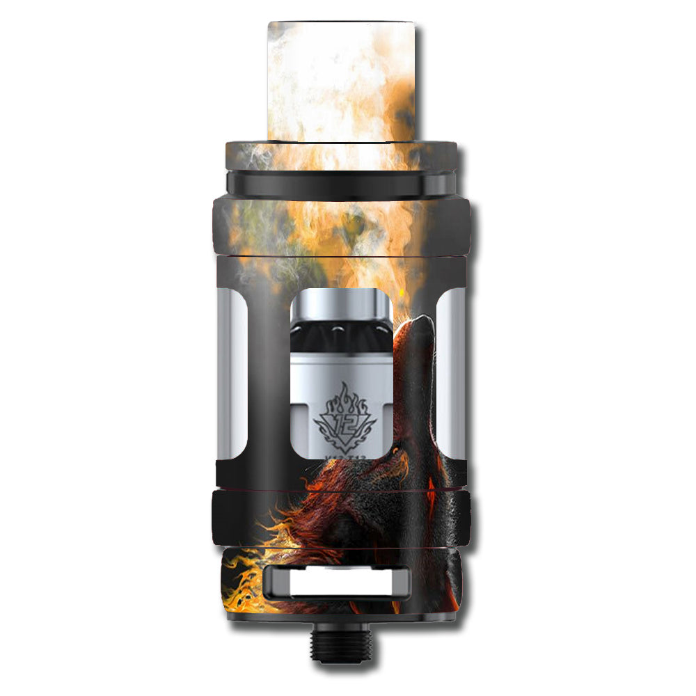  Wolf Howling At Moon Smok TFV12 Tank Skin