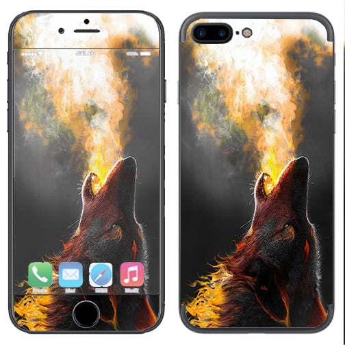  Wolf Howling At Moon Apple  iPhone 7+ Plus / iPhone 8+ Plus Skin