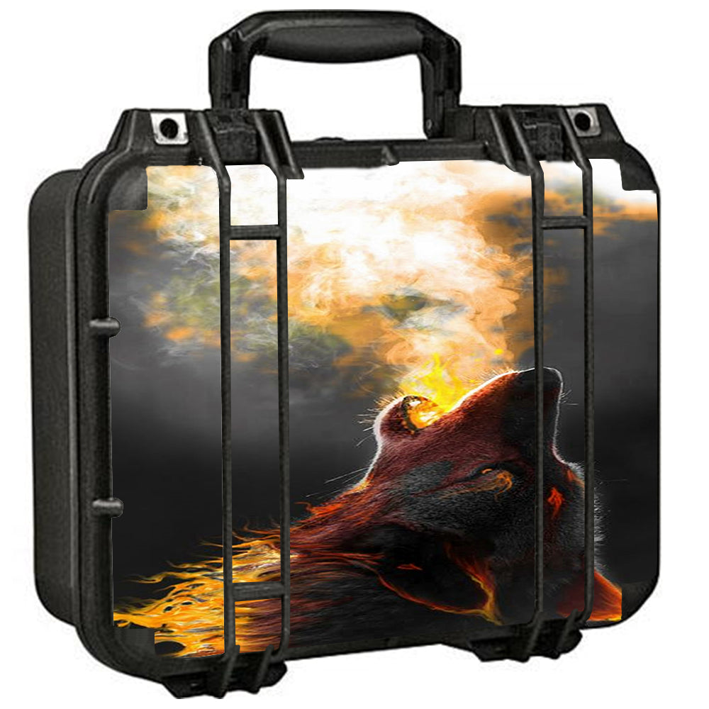  Wolf Howling At Moon Pelican Case 1400 Skin