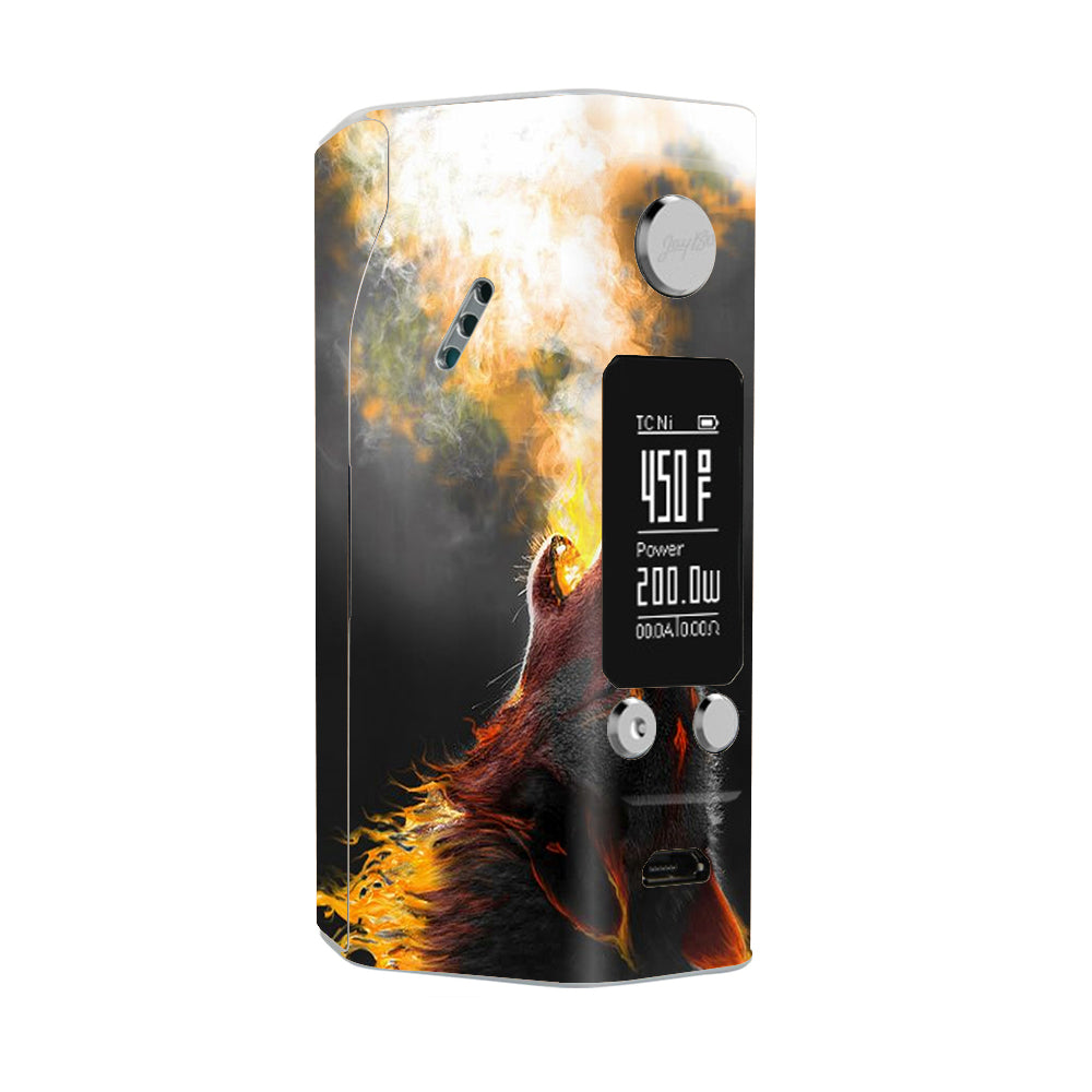  Wolf Howling At Moon Wismec Reuleaux RX200S Skin