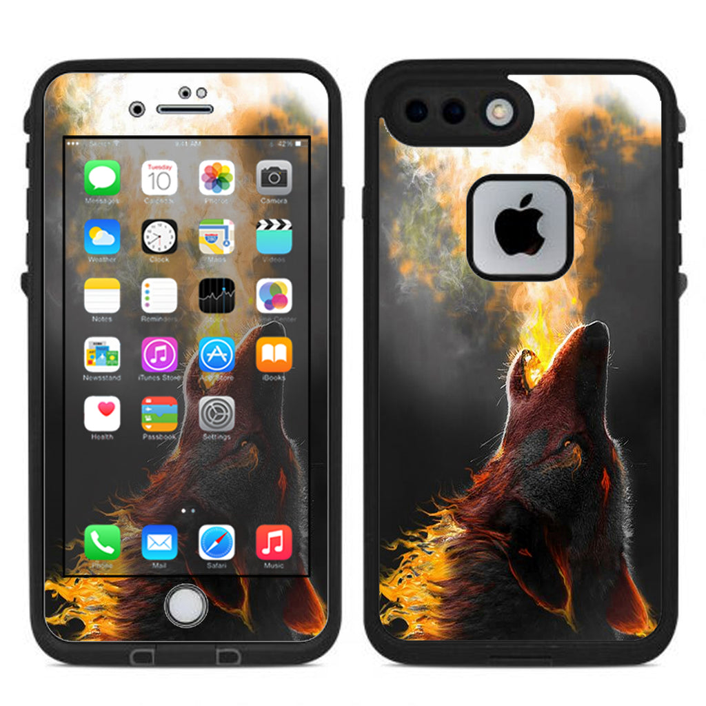  Wolf Howling At Moon Lifeproof Fre iPhone 7 Plus or iPhone 8 Plus Skin