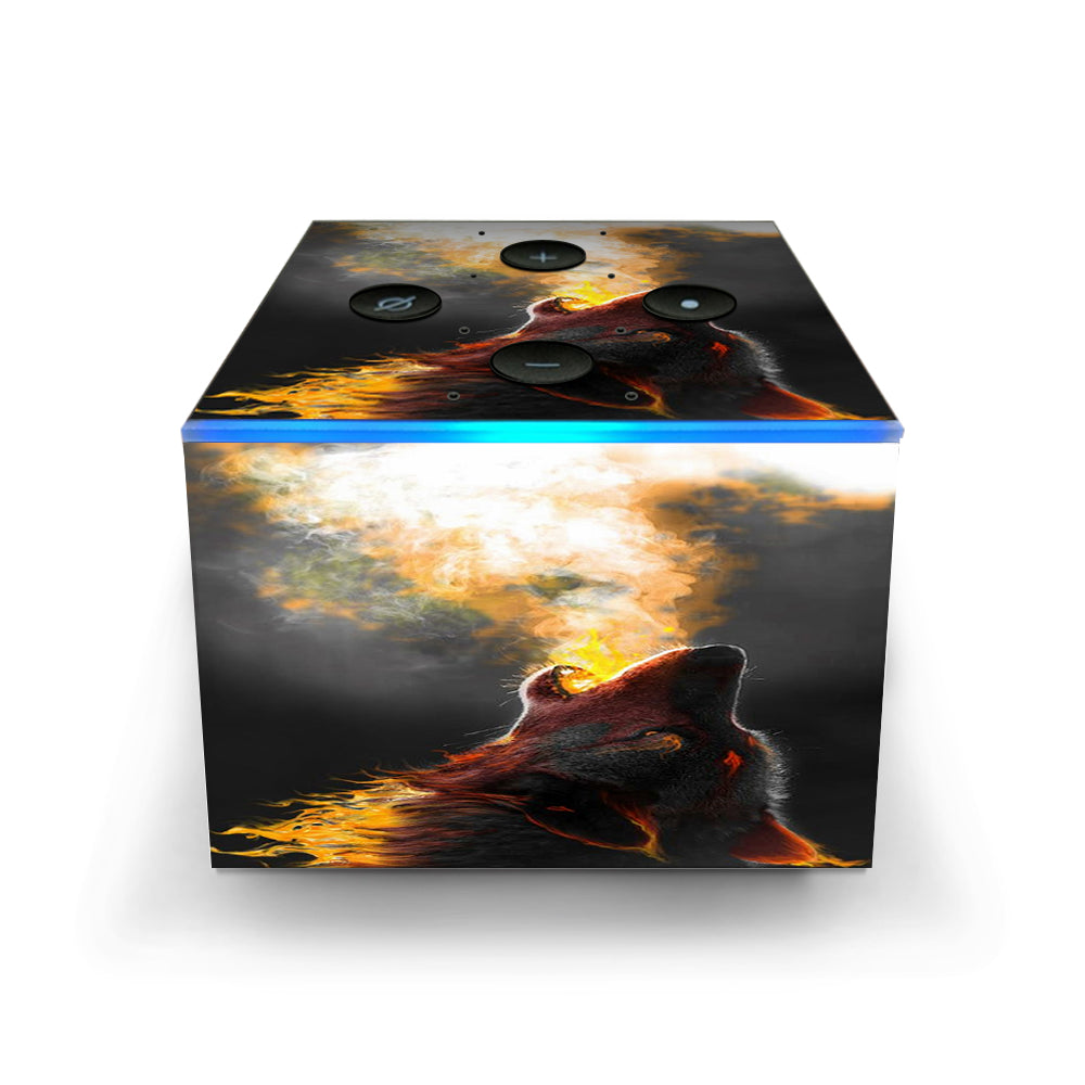  Wolf Howling At Moon Amazon Fire TV Cube Skin