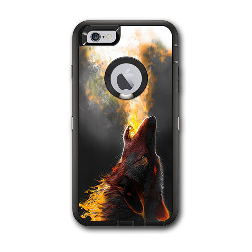 Wolf Howling At Moon Otterbox Defender iPhone 6 PLUS Skin