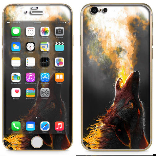  Wolf Howling At Moon Apple iPhone 6 Skin