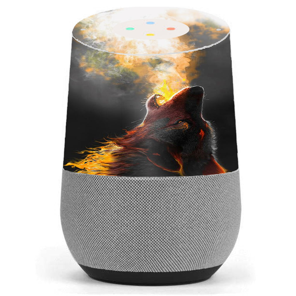  Wolf Howling At Moon Google Home Skin