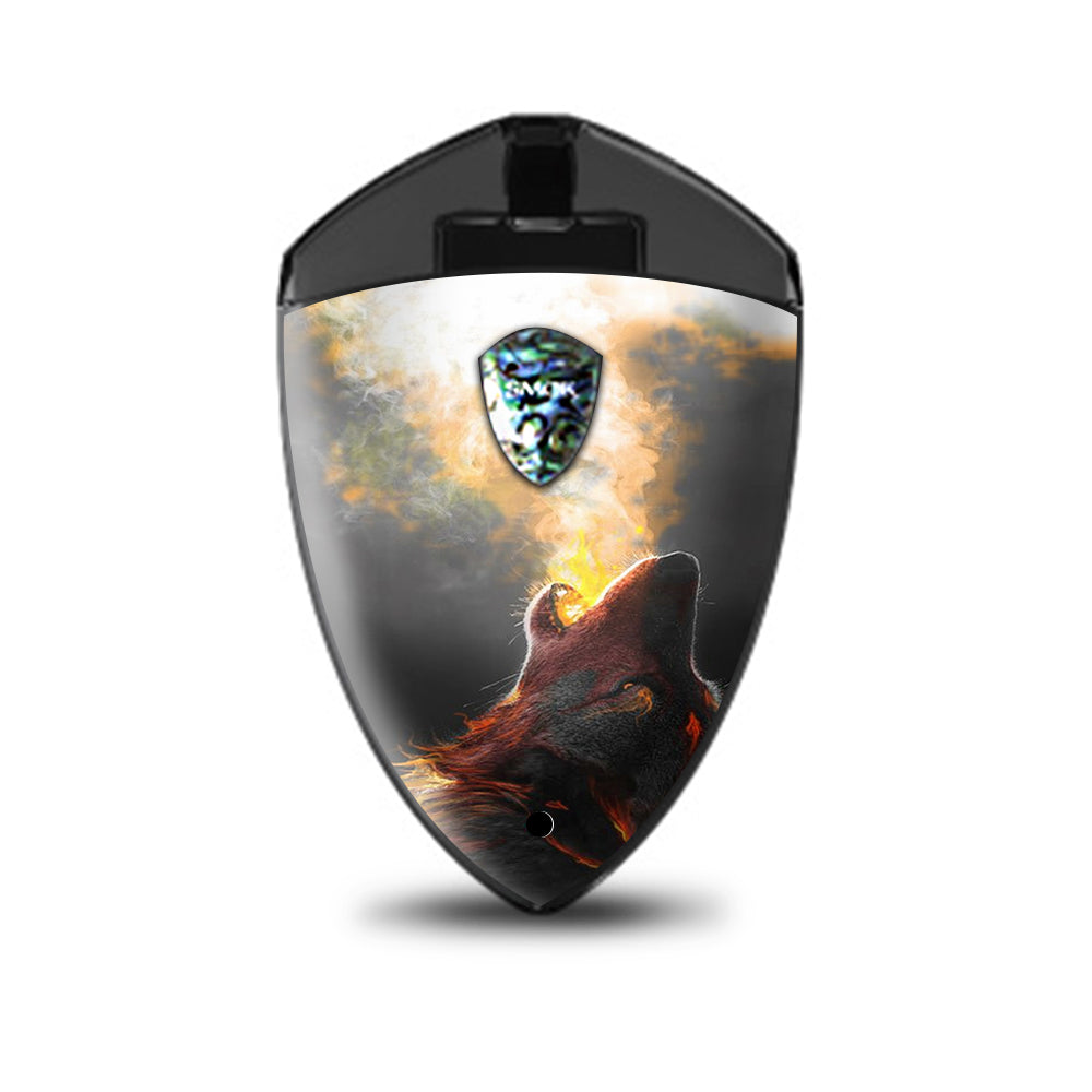  Wolf Howling At Moon Smok Rolo Badge Skin