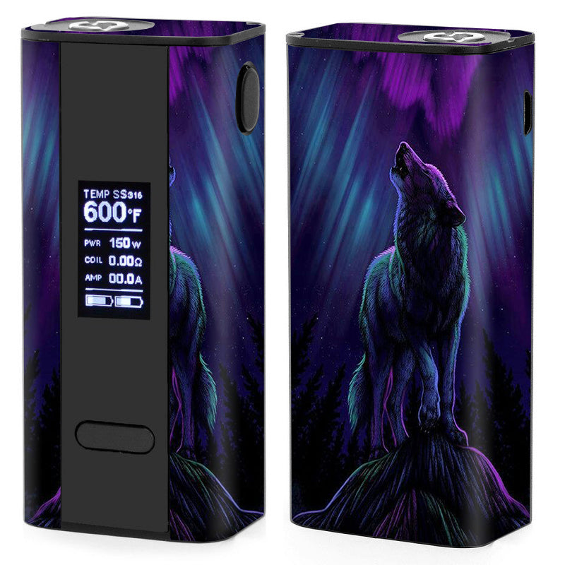 Skin Decal for Joyetech Cuboid 150w TC Vape Mod / Wolf in glowing purple background itsaskin.com Skin Decal for Joyetech Cuboid 150w TC Vape Mod / Wolf in glowing purple background itsaskin.com