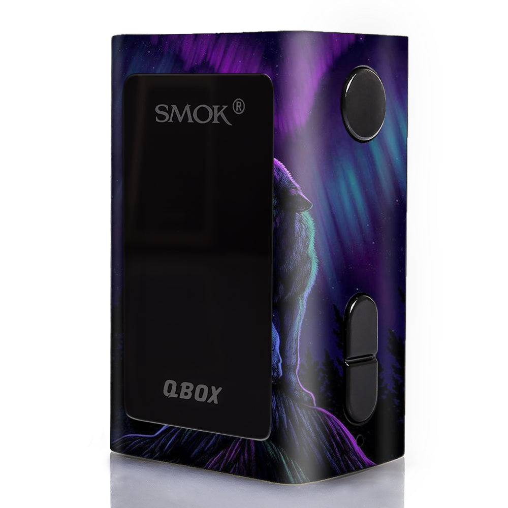  Wolf In Glowing Purple Background Smok Q-Box Skin