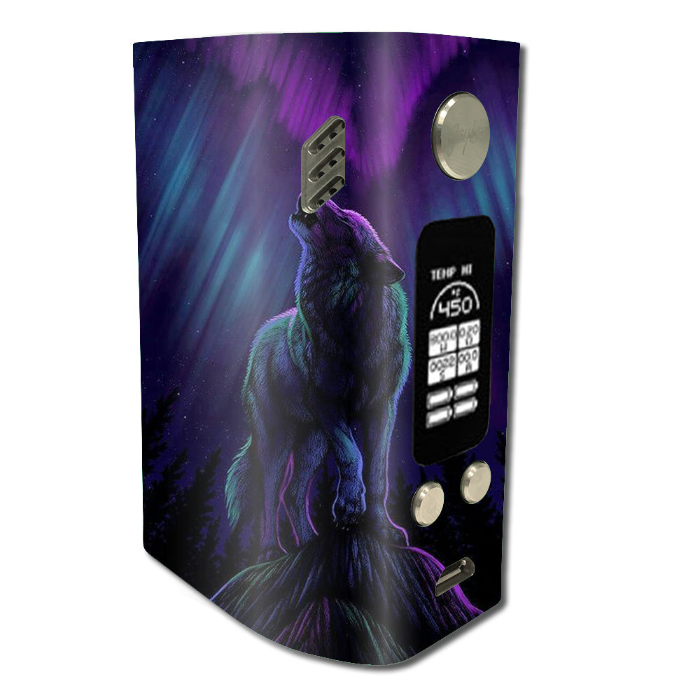  Wolf In Glowing Purple Background Wismec Reuleaux RX300 Skin
