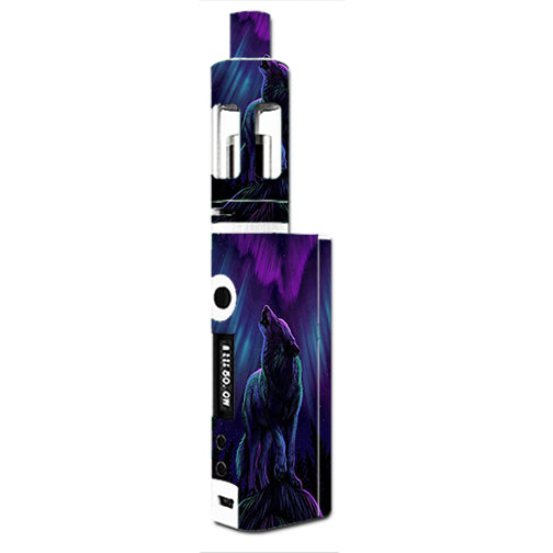  Wolf In Glowing Purple Background Kangertech Subox Mini Skin