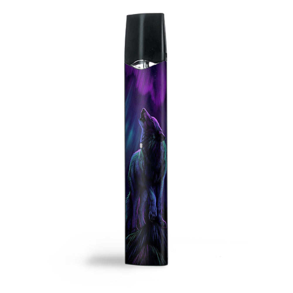  Wolf In Glowing Purple Background Smok Infinix Ultra Portable Skin