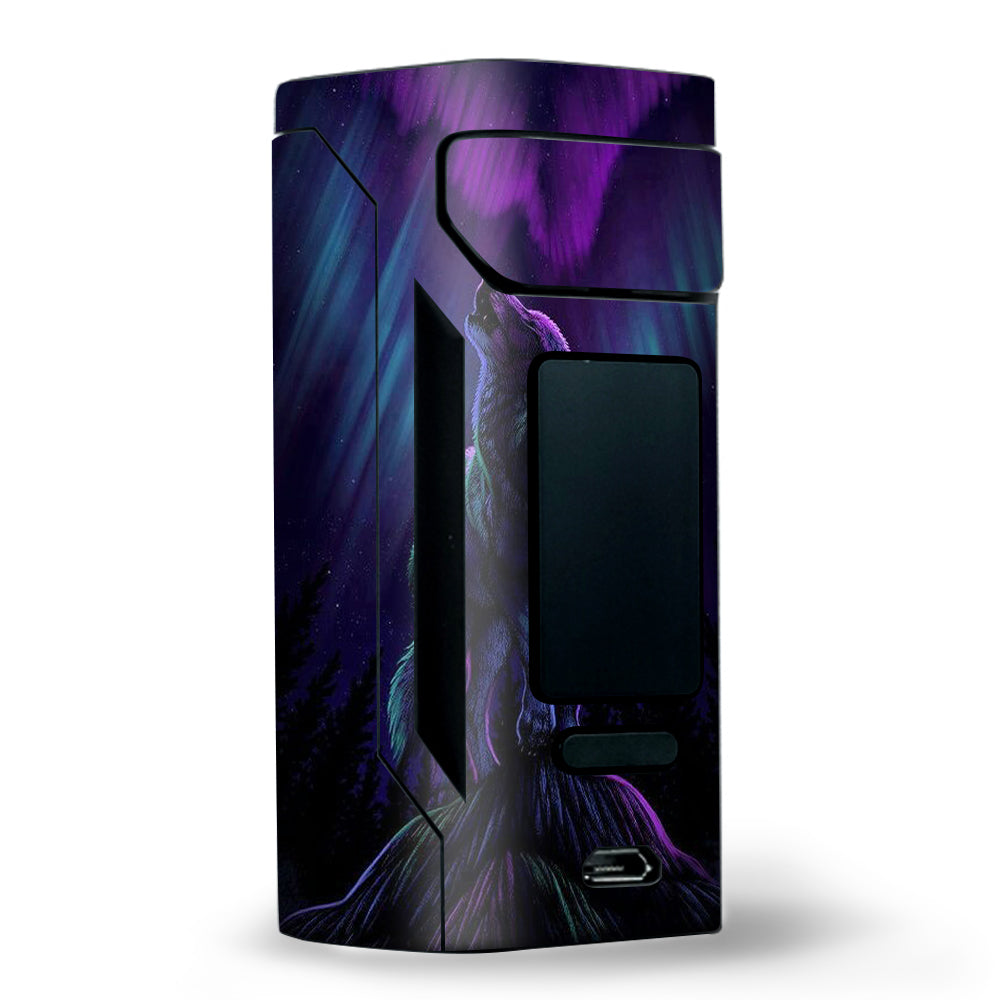  Wolf In Glowing Purple Background Wismec RX2 20700 Skin